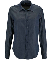 SOLS Ladies Barry Long Sleeve Denim Shirt