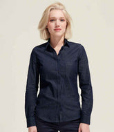 SOLS Ladies Barry Long Sleeve Denim Shirt