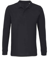 SOLS Unisex Planet Long Sleeve Piqu Polo Shirt