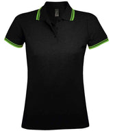 SOLS Ladies Pasadena Tipped Cotton Piqu Polo Shirt