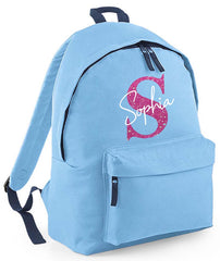 Personalised School Backpack Bag Any Name Text Kids PE Kit Girls Boys Gift