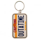 Back To The Future License Plate PVC Keyring