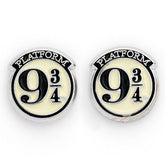 Harry Potter Silver Plated 9 & 3 Quarters Stud Earrings