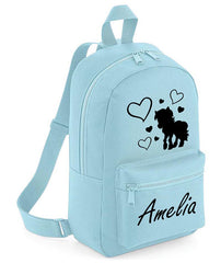 Personalised Girls Backpack Unicorn Bag Mini School PE Club Nursery Any Name Rucksack