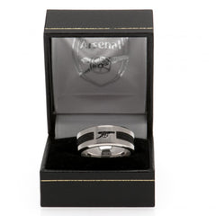 Arsenal FC Black Inlay Ring Large