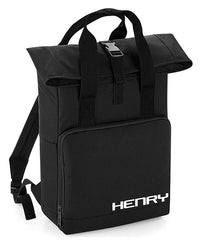 Personalised Backpack with Your Name Twin Handle Roll-Top Backpack