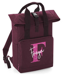 Personalised Backpack with Your Name Twin Handle Roll-Top Backpack