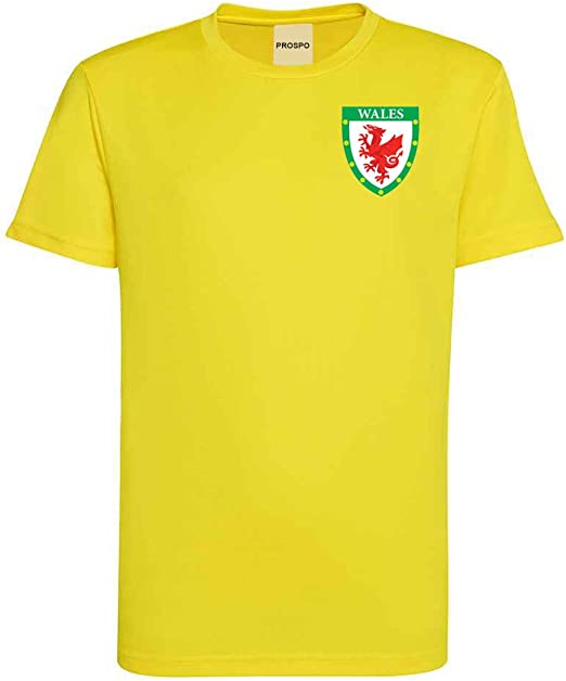 Prospo® Personalised Kids Wales Style Away Football Kit Shirt Shorts Socks and Bag