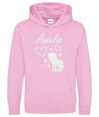 Personalised Unicorn Glitter Hoodie Custom Printed Name Girls Hoodies Jumper