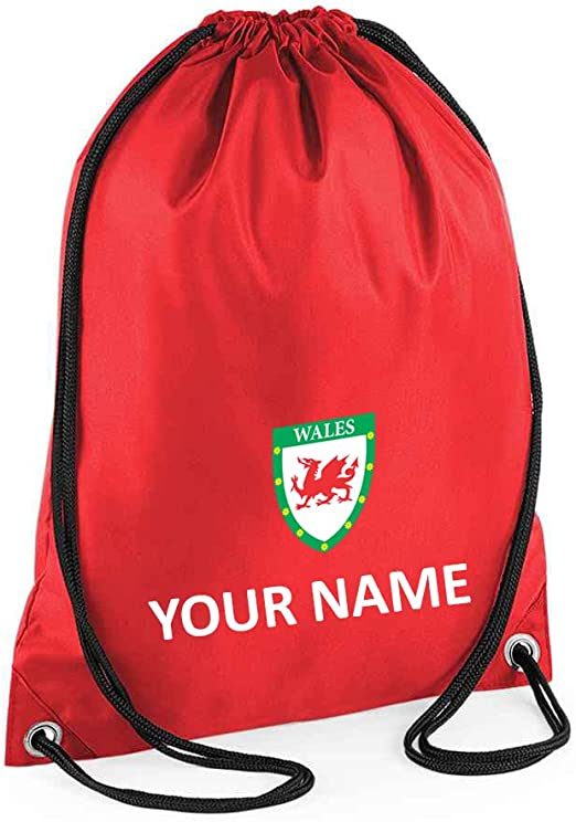 Prospo® Kids Personalised Wales Style Football Kit Bag Youth Football Wales Boys Or Girls Football Jersey Child Football Kit