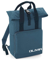 Personalised Backpack with Your Name Twin Handle Roll-Top Backpack
