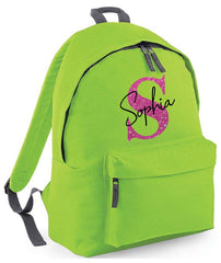 Personalised School Backpack Bag Any Name Text Kids PE Kit Girls Boys Gift