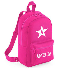 Personalised Girls Boys Backpack Star Bag Mini School PE Club Nursery Any Name Rucksack
