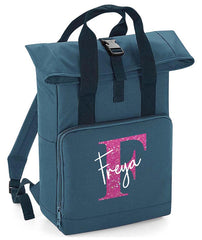 Personalised Backpack with Your Name Twin Handle Roll-Top Backpack