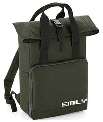Personalised Backpack with Your Name Twin Handle Roll-Top Backpack