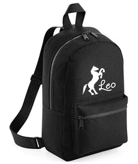 Personalised Girls Backpack Equestrian Bag Mini School PE Club Nursery Any Name Rucksack