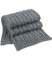 Beechfield Cable Knit Melange Scarf