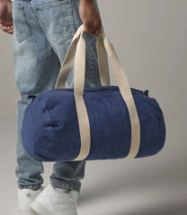 BagBase Denim Barrel Bag