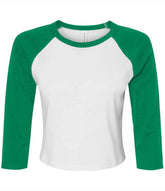 Bella Ladies Micro Rib 34 Raglan Baby TShirt