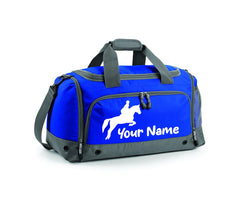 Personalised Equestrian Holdall With Your Name Or Club Kids Boys Mens Kit Bag