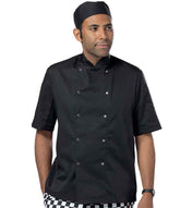 Dennys Short Sleeve Press Stud Chefs Jacket