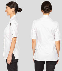 Dennys Ladies Short Sleeve Premium Chefs Jacket