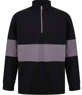 Front Row Panelled 14 Zip Neck Top