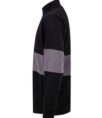 Front Row Panelled 14 Zip Neck Top