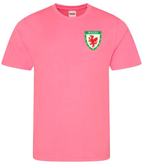 Personalised Wales Style Football Kits Pink White Custom Shirts Shorts and Socks
