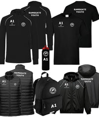 Gold package - water bottle, back pack, midlayer, training tee shirt, body warmer and fleece lined rain jacket