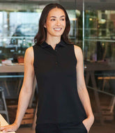 Henbury Ladies Sleeveless Coolplus Polo Shirt