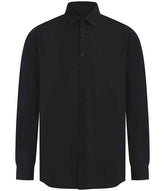 Henbury Long Sleeved Cotton Feel Coolplus Shirt