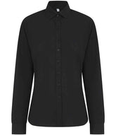 Henbury Ladies Long Sleeved Cotton Feel Coolplus Shirt