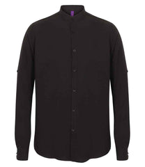 Henbury Mandarin Roll Sleeve AntiBac Wicking Shirt