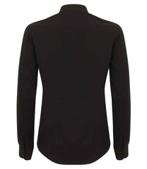 Henbury Ladies Mandarin Roll Sleeve AntiBac Wicking Shirt