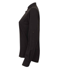 Henbury Ladies Mandarin Roll Sleeve AntiBac Wicking Shirt