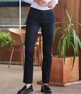 Henbury Ladies 6535 Flat Fronted Chino Trousers