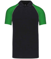 Kariban Baseball Cotton Piqu Polo Shirt