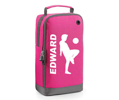 Personalised Any Name Children Football Player Boot Bag Boys Rugby Kids Sports PE Kit Bag