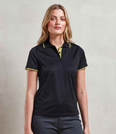 Premier Ladies Contrast Coolchecker Piqu Polo Shirt