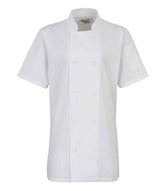 Premier Ladies Short Sleeve Chefs Jacket