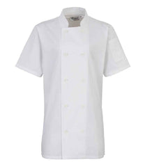 Premier Ladies Short Sleeve Chefs Jacket