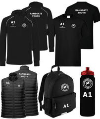 Silver package - water bottle, back pack, midlayer, training tee shirt and body warmer