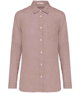 Spasso Ladies Long Sleeve Linen Shirt