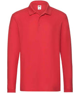 Fruit of the Loom Premium Long Sleeve Cotton Piqu Polo Shirt