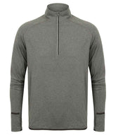 Tombo Long Sleeve Zip Neck Performance Top
