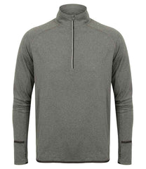 Tombo Long Sleeve Zip Neck Performance Top