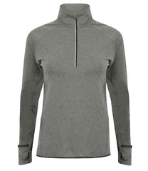 Tombo Ladies Long Sleeve Zip Neck Performance Top