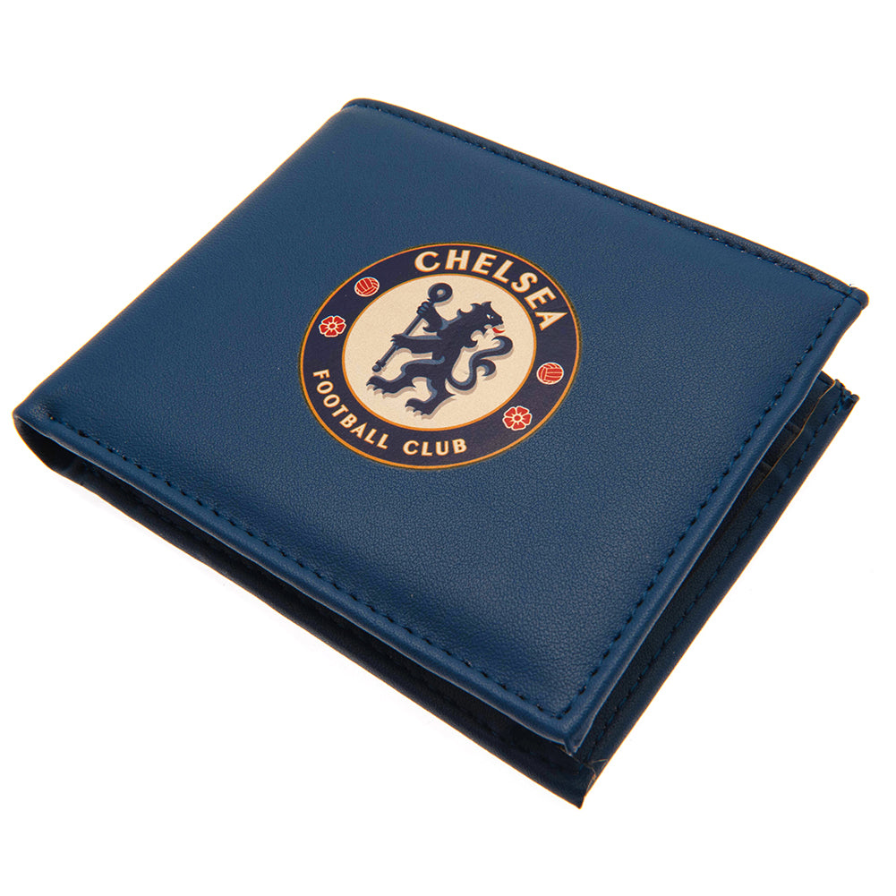 Portefeuille Nylon Chelsea FC Officiel – Porte-Cartes & Compartiment Zip – Bleu Club