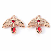 Harry Potter Rose Gold Plated Fawkes Stud Earrings